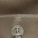 エルメス HERMES リンディ26 X刻 エトゥープ シルバー金具 トリヨンクレマンス レディース ショルダーバッグ