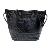 シャネル CHANEL マトラッセ バケットホーボーバッグ AS1877 ブラック パテントカーフ レディース ショルダーバッグ