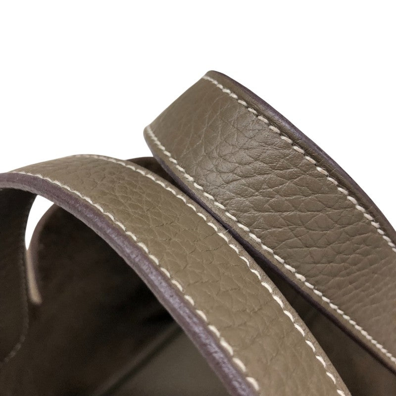 エルメス HERMES ピコタンロックPM W刻 エトゥープ シルバー金具 トリヨン レディース ハンドバッグ