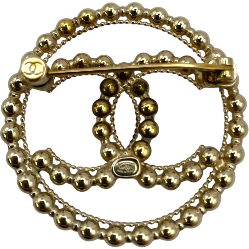 シャネル CHANEL ココマークブローチ シルバー GP レディース ブローチ