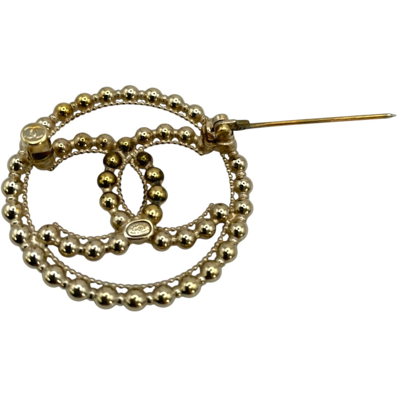シャネル CHANEL ココマークブローチ シルバー GP レディース ブローチ