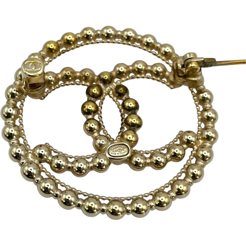 シャネル CHANEL ココマークブローチ シルバー GP レディース ブローチ