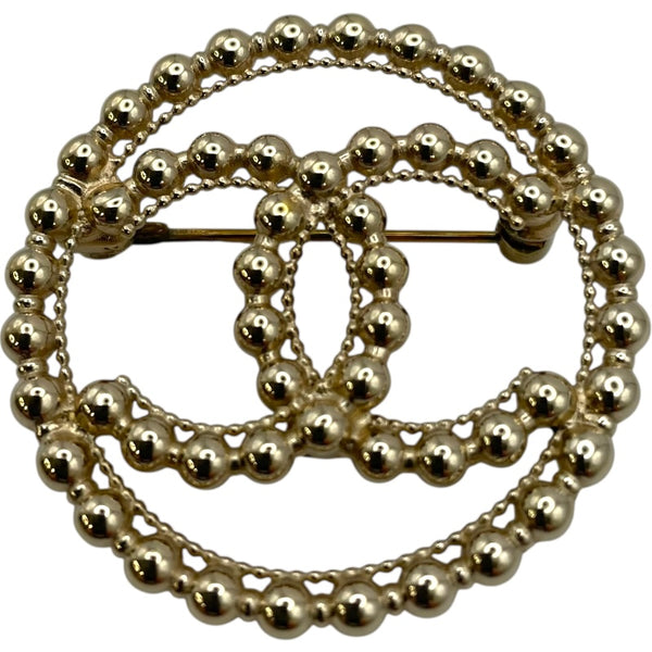 シャネル CHANEL ココマークブローチ シルバー GP レディース ブローチ