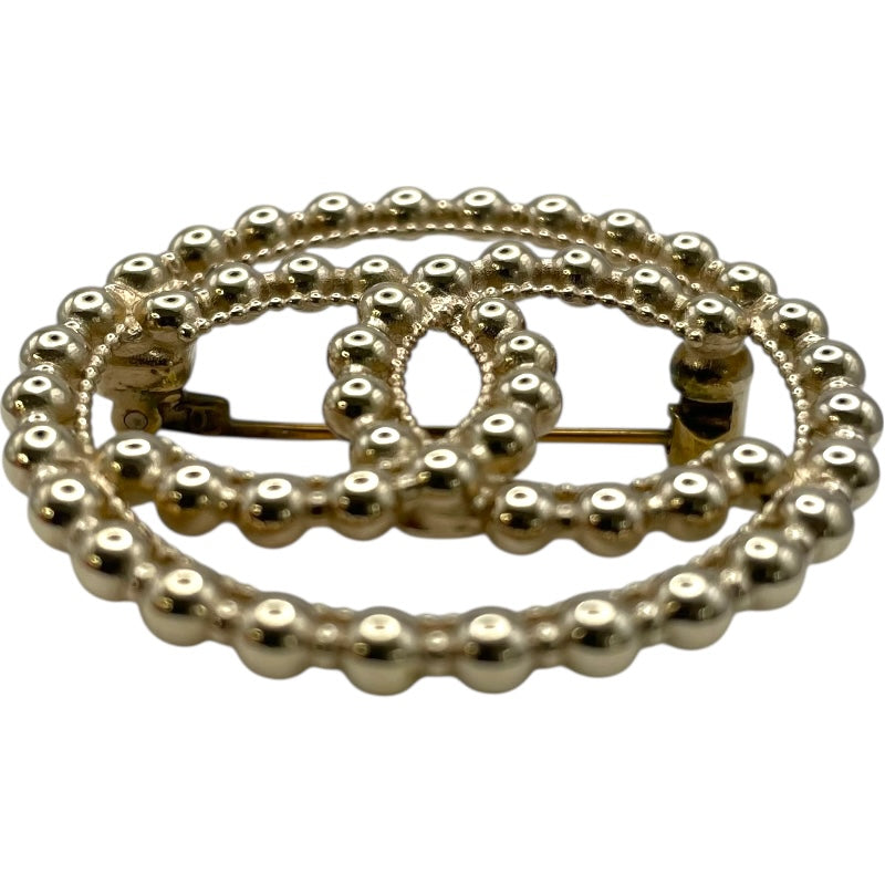 シャネル CHANEL ココマークブローチ シルバー GP レディース ブローチ