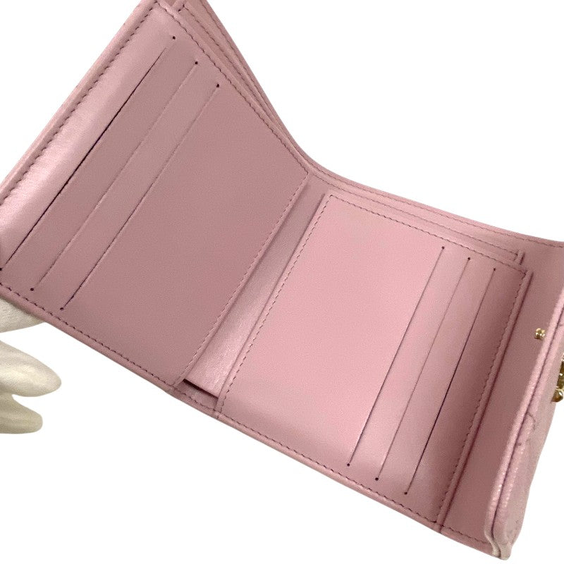 シャネル CHANEL マトラッセ 二つ折り財布 AP4086 ピンク ゴールド金具 キャビアスキン レディース ウォレット
