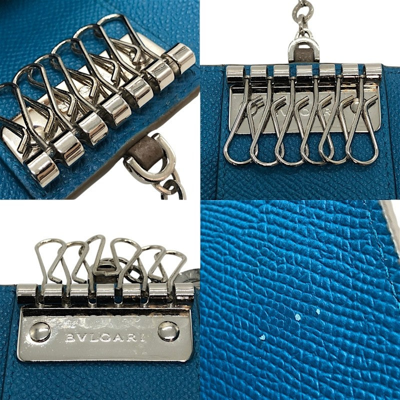 ブルガリ BVLGARI ブルガリブルガリ6連キーケース 293754 323 トープ×SV金具 レザー/メタル メンズ キーケース