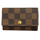ルイ・ヴィトン LOUIS VUITTON ミュルティクレ6 M62630 ブラウン ゴールド金具 ダミエ・キャンバス ユニセックス キーケース