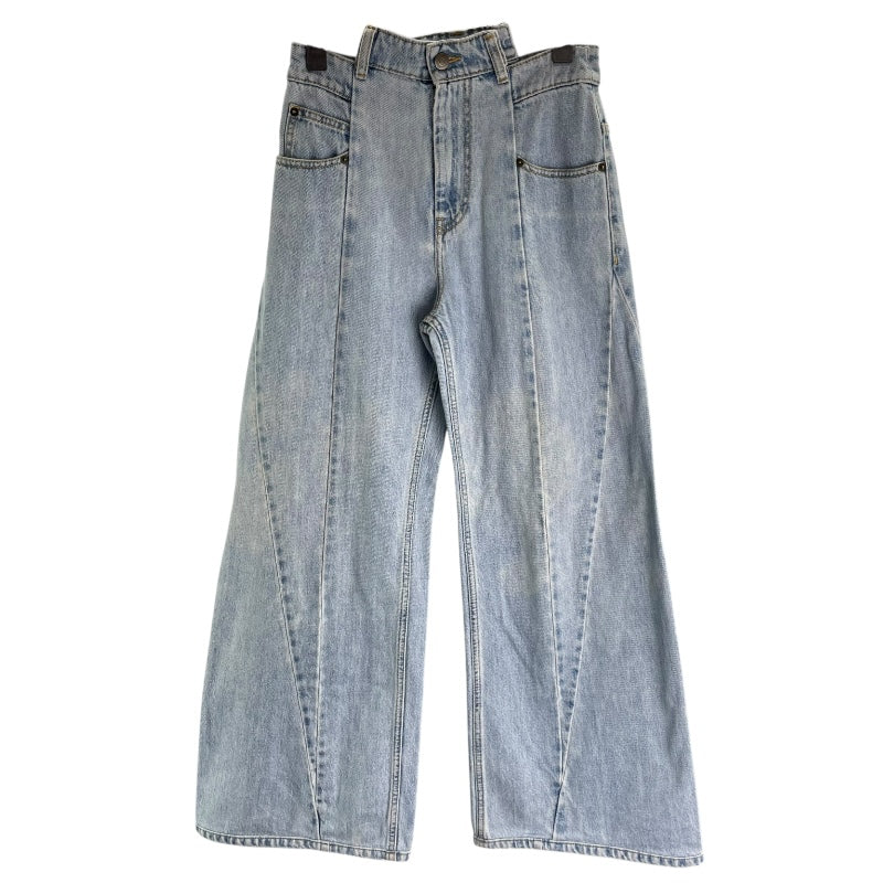 メゾン マルジェラ Maison Margiela 再構築ワイドデニムパンツ S51LA0128 ブルー コットン レディース デニムパンツ
