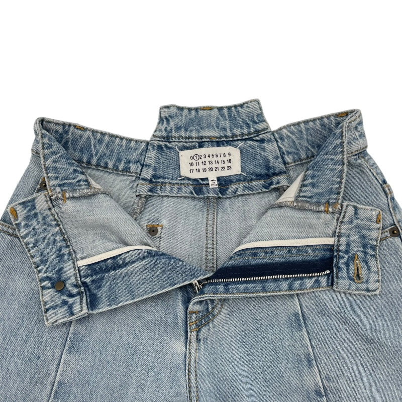 メゾン マルジェラ Maison Margiela 再構築ワイドデニムパンツ S51LA0128 ブルー コットン レディース デニムパンツ