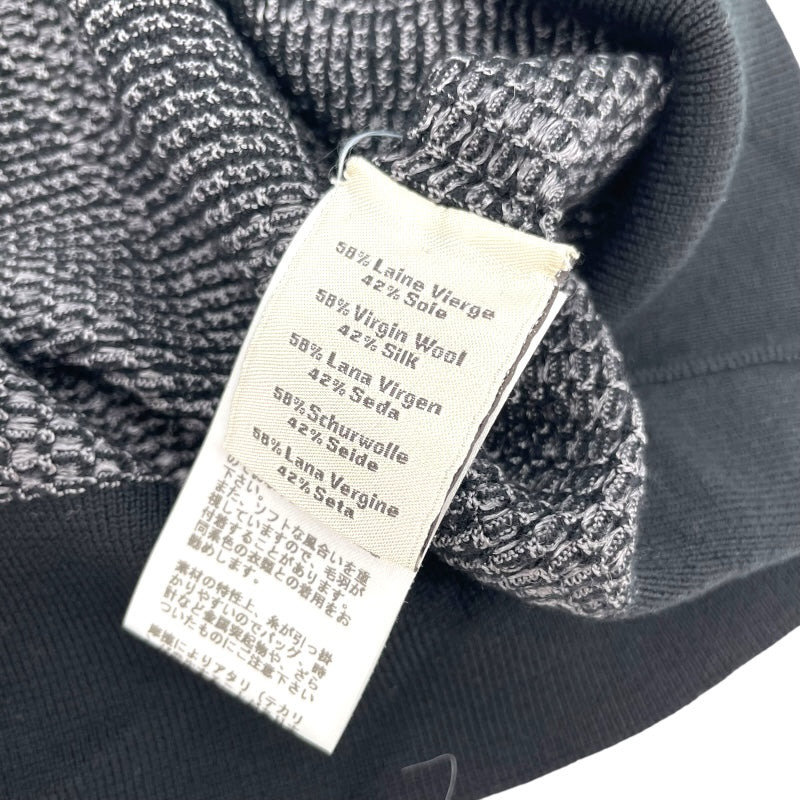 エルメス HERMES シルク混タートルネックニットセーター ブラック ウール メンズ セーター