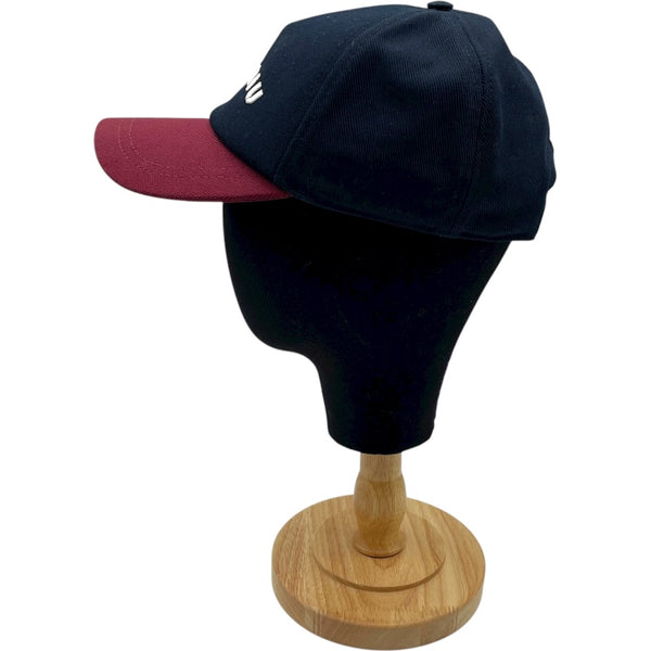 ミュウミュウ miu miu フロントロゴ刺繍ベースボールキャップ ５HC179 ネイビー コットン ユニセックス その他ファッション雑貨