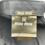 ミュウミュウ miu miu フロントロゴ刺繍ベースボールキャップ ５HC179 ネイビー コットン ユニセックス その他ファッション雑貨