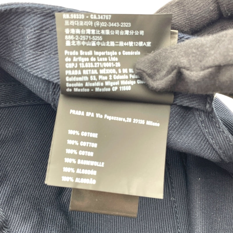 ミュウミュウ miu miu フロントロゴ刺繍ベースボールキャップ ５HC179 ネイビー コットン ユニセックス その他ファッション雑貨