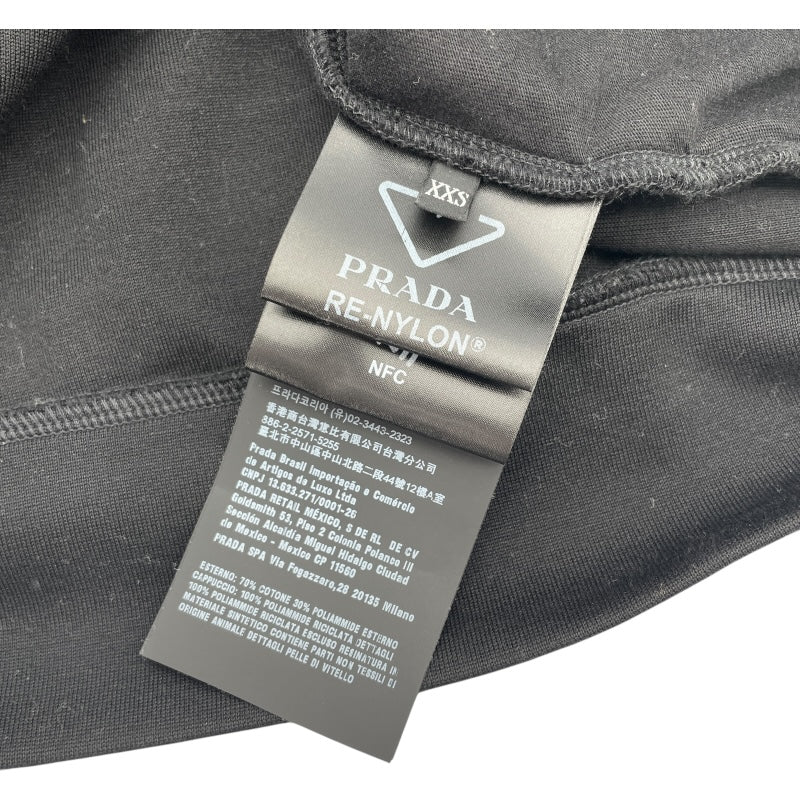 プラダ PRADA トライアングルロゴフーデッドパーカー UJL04C ブラック コットン メンズ パーカー