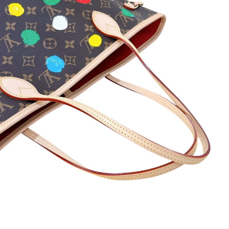 ルイ・ヴィトン LOUIS VUITTON ネヴァーフルMM 草間彌生コラボ M46381 ブラウン モノグラム・ペインティッドドッド レディース トートバッグ