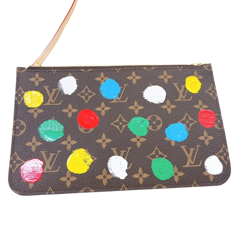 ルイ・ヴィトン LOUIS VUITTON ネヴァーフルMM 草間彌生コラボ M46381 ブラウン モノグラム・ペインティッドドッド レディース トートバッグ