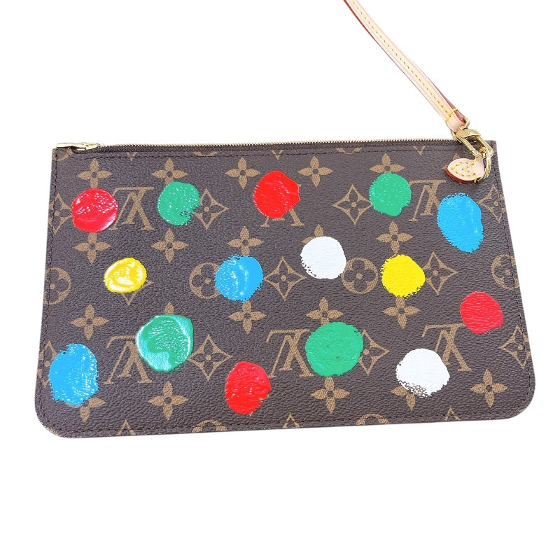 ルイ・ヴィトン LOUIS VUITTON ネヴァーフルMM 草間彌生コラボ M46381 ブラウン モノグラム・ペインティッドドッド レディース トートバッグ