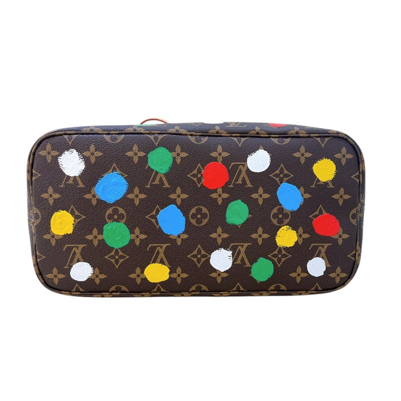 ルイ・ヴィトン LOUIS VUITTON ネヴァーフルMM 草間彌生コラボ M46381 ブラウン モノグラム・ペインティッドドッド レディース トートバッグ