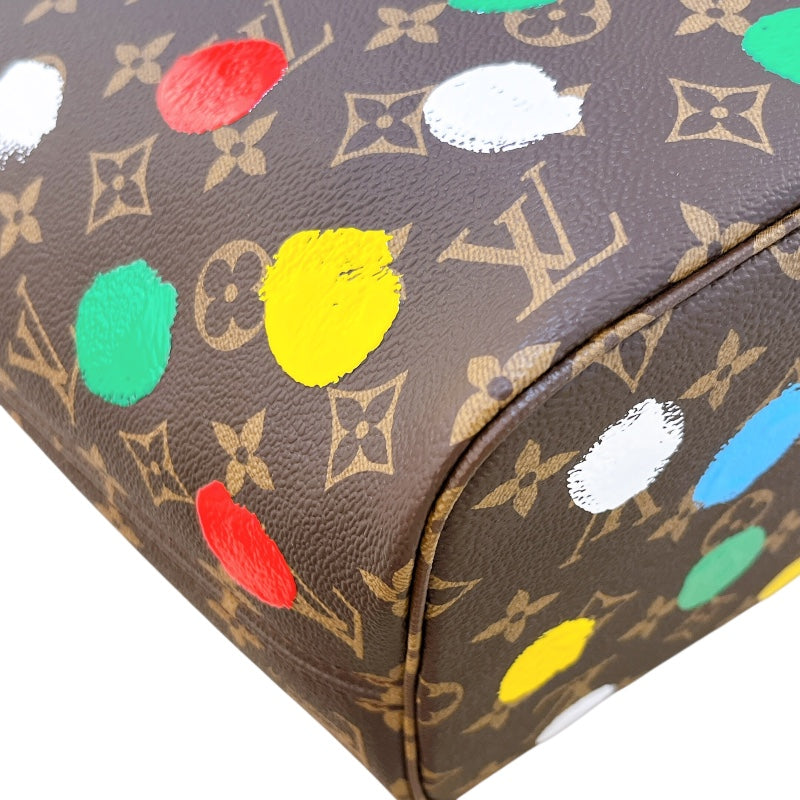 ルイ・ヴィトン LOUIS VUITTON ネヴァーフルMM 草間彌生コラボ M46381 ブラウン モノグラム・ペインティッドドッド レディース トートバッグ
