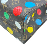 ルイ・ヴィトン LOUIS VUITTON オンザゴーPM 草間彌生コラボ M46380 ブラウン モノグラム・ペインティッド・ドット レディース トートバッグ