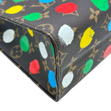 ルイ・ヴィトン LOUIS VUITTON オンザゴーPM 草間彌生コラボ M46380 ブラウン モノグラム・ペインティッド・ドット レディース トートバッグ