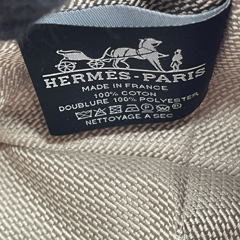 エルメス HERMES ブリッド ア ブラック PM ベージュ×オレンジ シルバー金具 トワル レディース ハンドバッグ