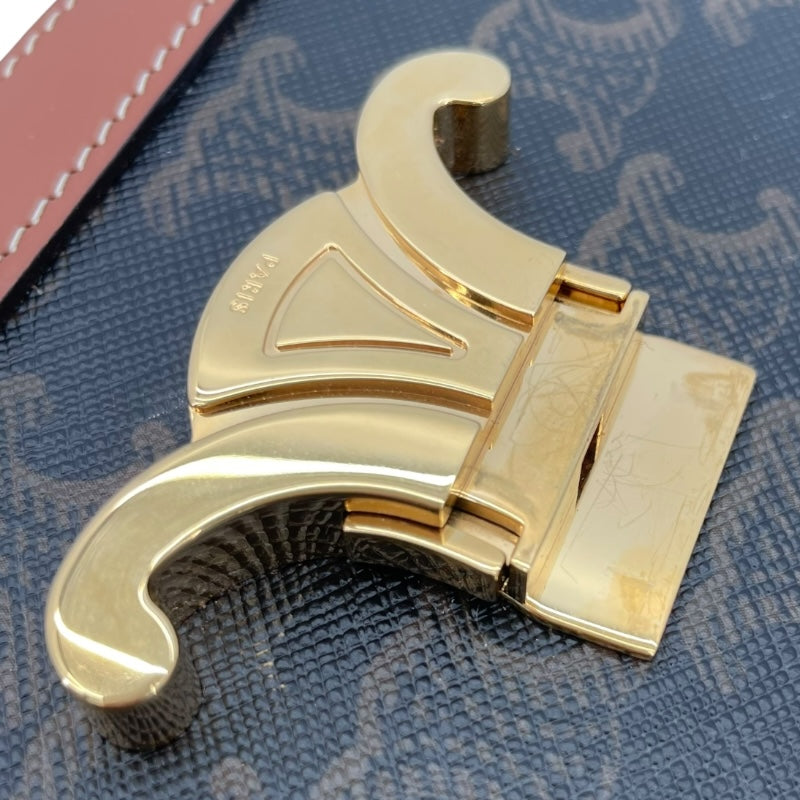 セリーヌ CELINE クラシックトリオンフ バッグ タン GD金具 トリオンフキャンバス/カーフ レディース ショルダーバッグ