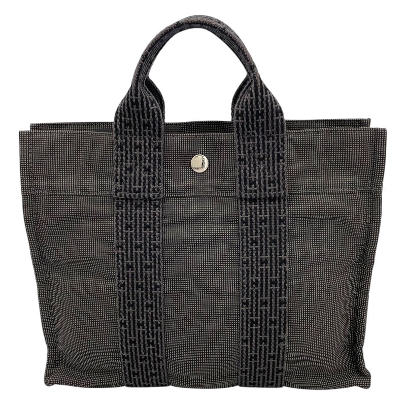 エルメス HERMES エールライントートPM グレー SV金具 トワル ユニセックス トートバッグ