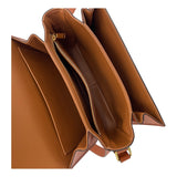 セリーヌ CELINE クラシックトリオンフバッグ 191242 ナチュラル タン GD金具 テキスタイル/カーフ レディース ショルダーバッグ