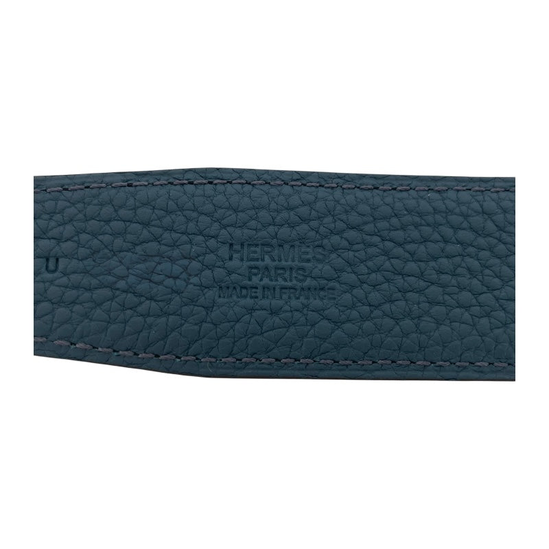 エルメス HERMES コンスタンス ベルト 75cm U刻印 ブラック ブルードプリュス マットBK金具 ボックスカーフ/トゴ メンズ ベルト