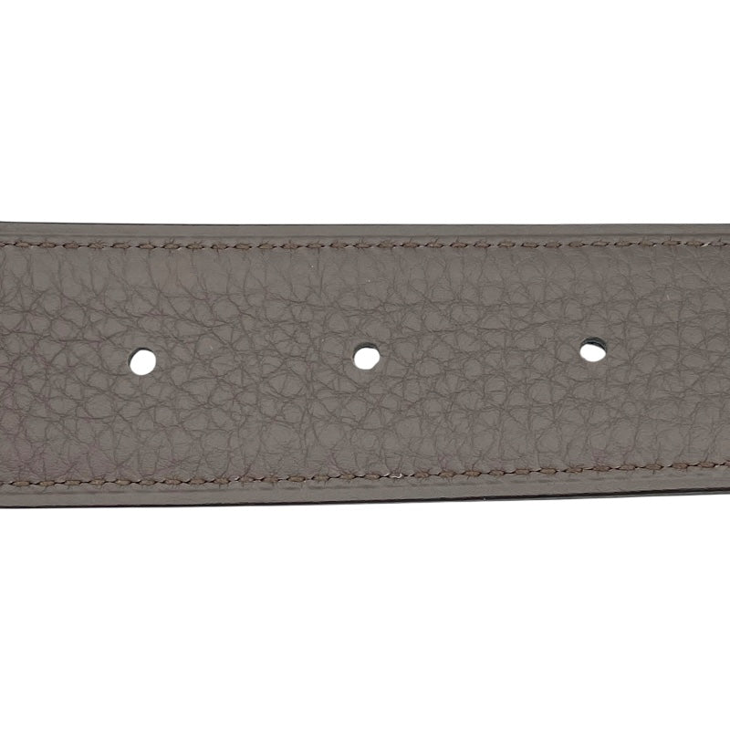 エルメス HERMES コンスタンス ベルト 95cm W刻印 ブラック/エタン シルバー金具 ボックスカーフ/トゴ メンズ ベルト