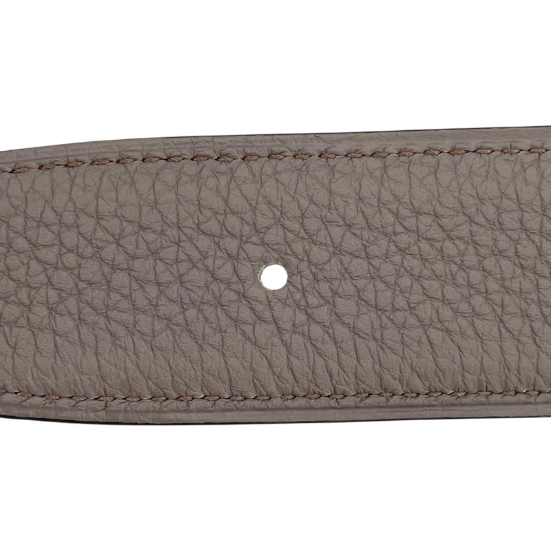 エルメス HERMES コンスタンス ベルト 95cm W刻印 ブラック/エタン シルバー金具 ボックスカーフ/トゴ メンズ ベルト