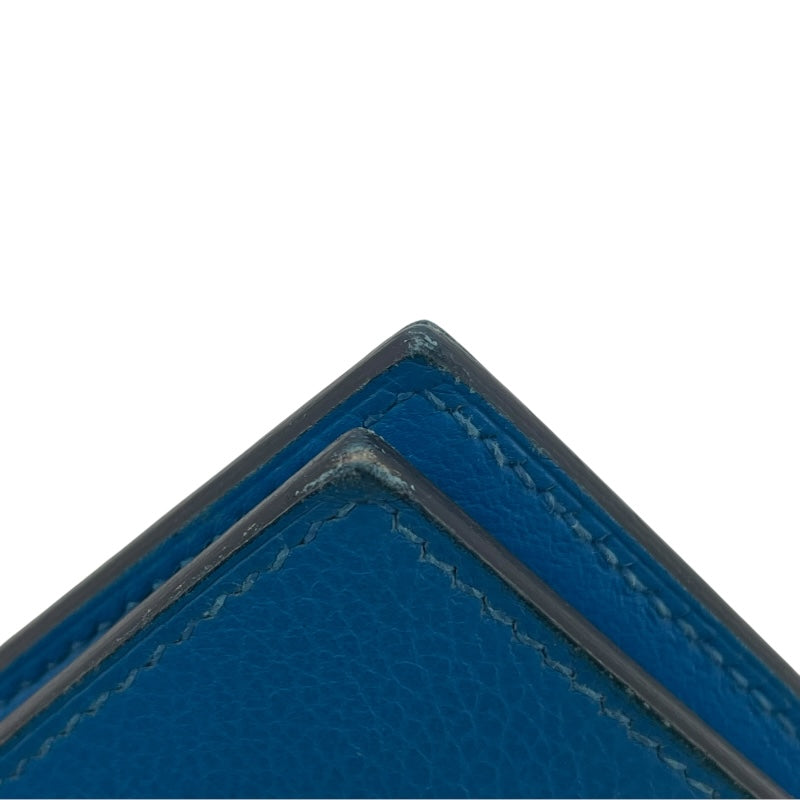 エルメス HERMES シチズン・ツイル コンパクト シルクイン C刻 ブルーイドラ エバーカラー ユニセックス 二つ折り財布 エルメス HERMES シチズン・ツイル コンパクト シルクイン C刻 ブルー