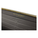 サンローラン SAINT LAURENT ロングウォレット 358094 グレー GD金具 グレインレザー レディース 長財布
