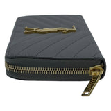 サンローラン SAINT LAURENT ロングウォレット 358094 グレー GD金具 グレインレザー レディース 長財布
