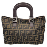 フェンディ FENDI ズッカ ハンドバッグ 26693 ブラウン キャンバス レディース ハンドバッグ