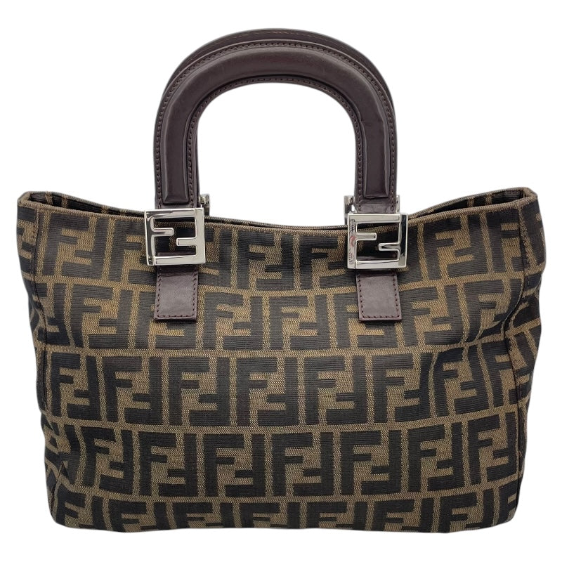 フェンディ FENDI ズッカ ハンドバッグ 26693 ブラウン キャンバス レディース ハンドバッグ