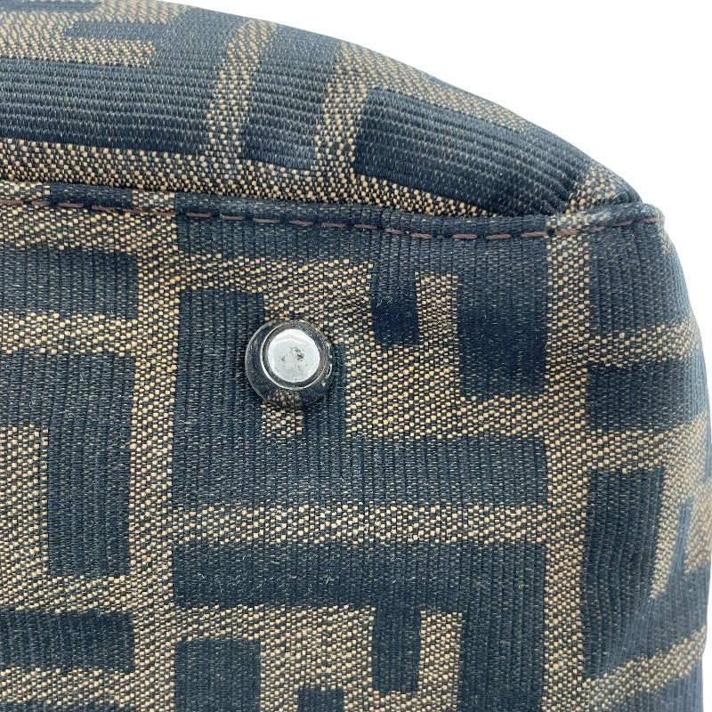 フェンディ FENDI ズッカ ハンドバッグ 26693 ブラウン キャンバス レディース ハンドバッグ