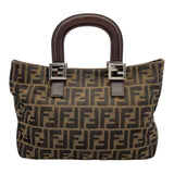 フェンディ FENDI ズッカ ハンドバッグ 26693 ブラウン キャンバス レディース ハンドバッグ
