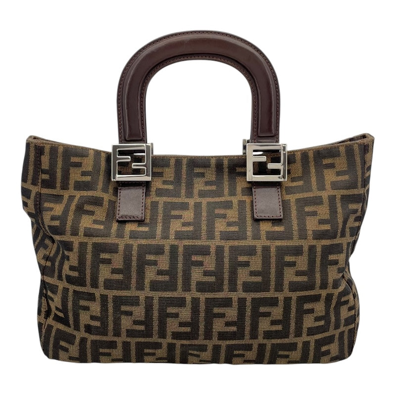 フェンディ FENDI ズッカ ハンドバッグ 26693 ブラウン キャンバス レディース ハンドバッグ