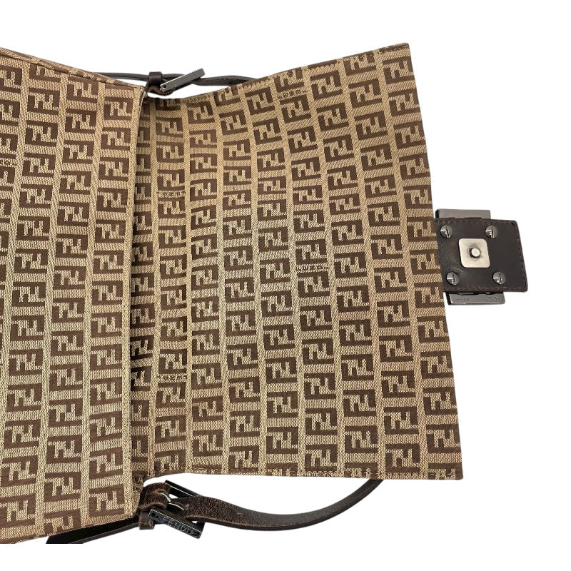 フェンディ FENDI ズッキーノショルダー 8BR001 ベージュ キャンバス レディース ハンドバッグ