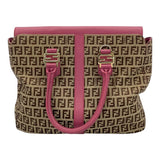 フェンディ FENDI ズッキーノ柄 2WAYショルダーバッグ 8BN228 ピンク キャンバス レディース ショルダーバッグ