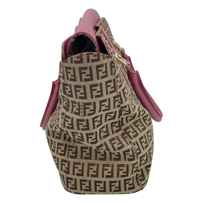 フェンディ FENDI ズッキーノ柄 2WAYショルダーバッグ 8BN228 ピンク キャンバス レディース ショルダーバッグ