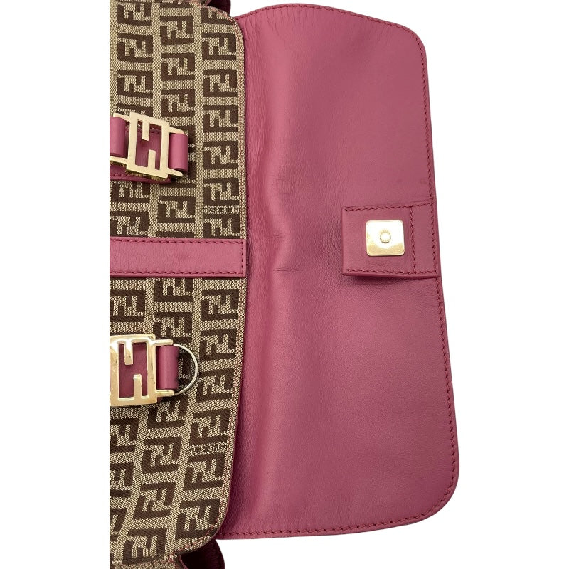 フェンディ FENDI ズッキーノ柄 2WAYショルダーバッグ 8BN228 ピンク キャンバス レディース ショルダーバッグ