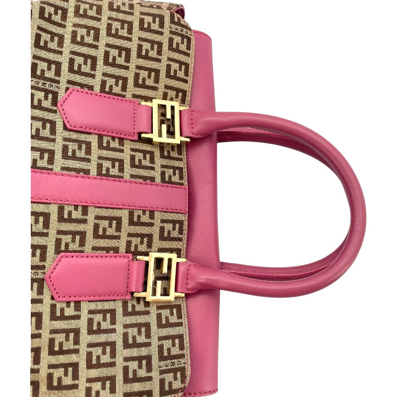 フェンディ FENDI ズッキーノ柄 2WAYショルダーバッグ 8BN228 ピンク キャンバス レディース ショルダーバッグ