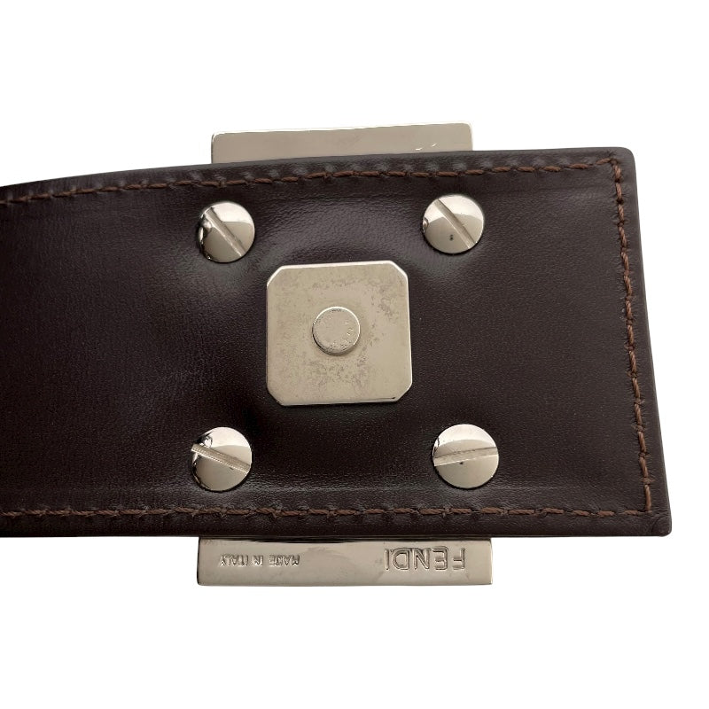 フェンディ FENDI ズッカ ハンドバッグ ブラウン キャンバス・レザー レディース ハンドバッグ