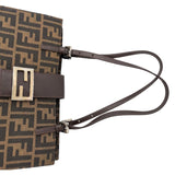 フェンディ FENDI ズッカ ハンドバッグ ブラウン キャンバス・レザー レディース ハンドバッグ