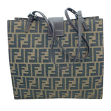 フェンディ FENDI ズッカ ハンドバッグ ブラウン キャンバス・レザー レディース ハンドバッグ