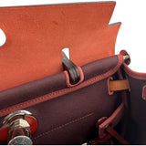 エルメス HERMES エールバックジップPM Y刻 ルージュアッシュ/ボルドー SV金具 トワル/ヴァッシュハンター レディース ハンドバッグ