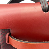 エルメス HERMES エールバックジップPM Y刻 ルージュアッシュ/ボルドー SV金具 トワル/ヴァッシュハンター レディース ハンドバッグ